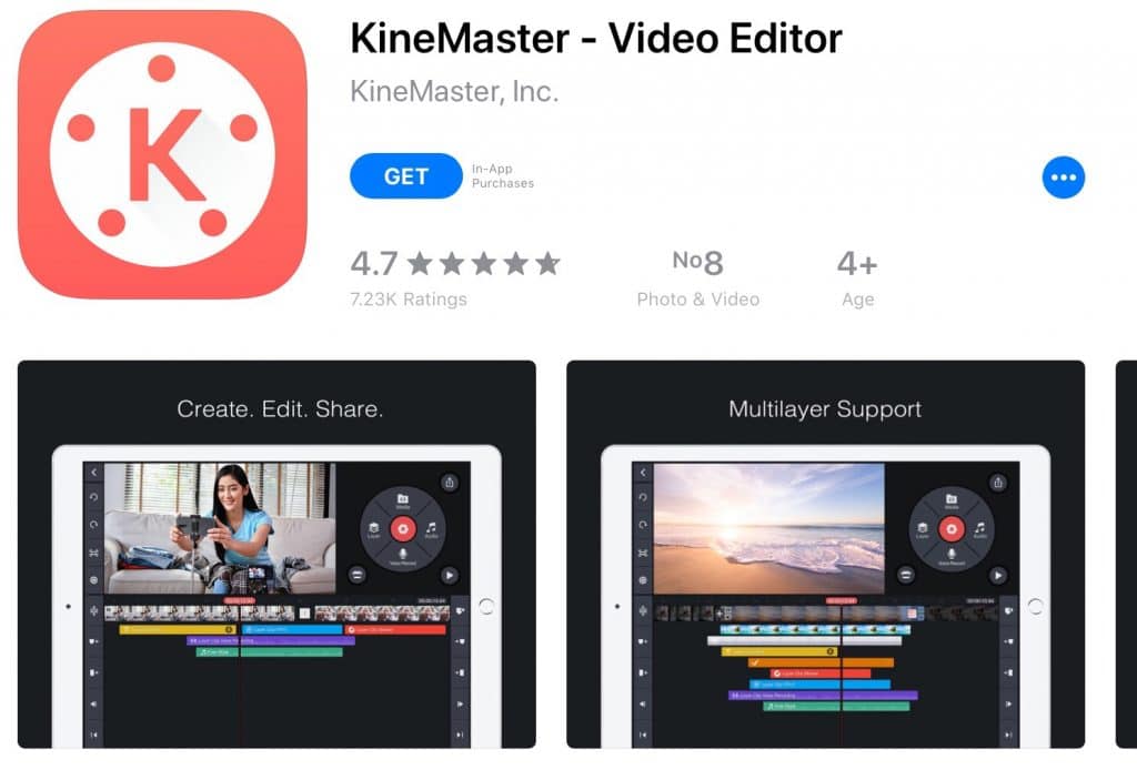 โปรแกรมตัดต่อวิดีโอด้วยมือถือ KineMaster