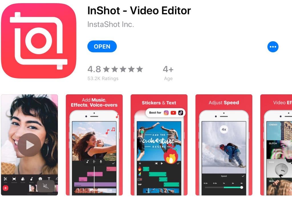 โปรแกรมตัดต่อวีดีโอด้วยมือถือ InShot