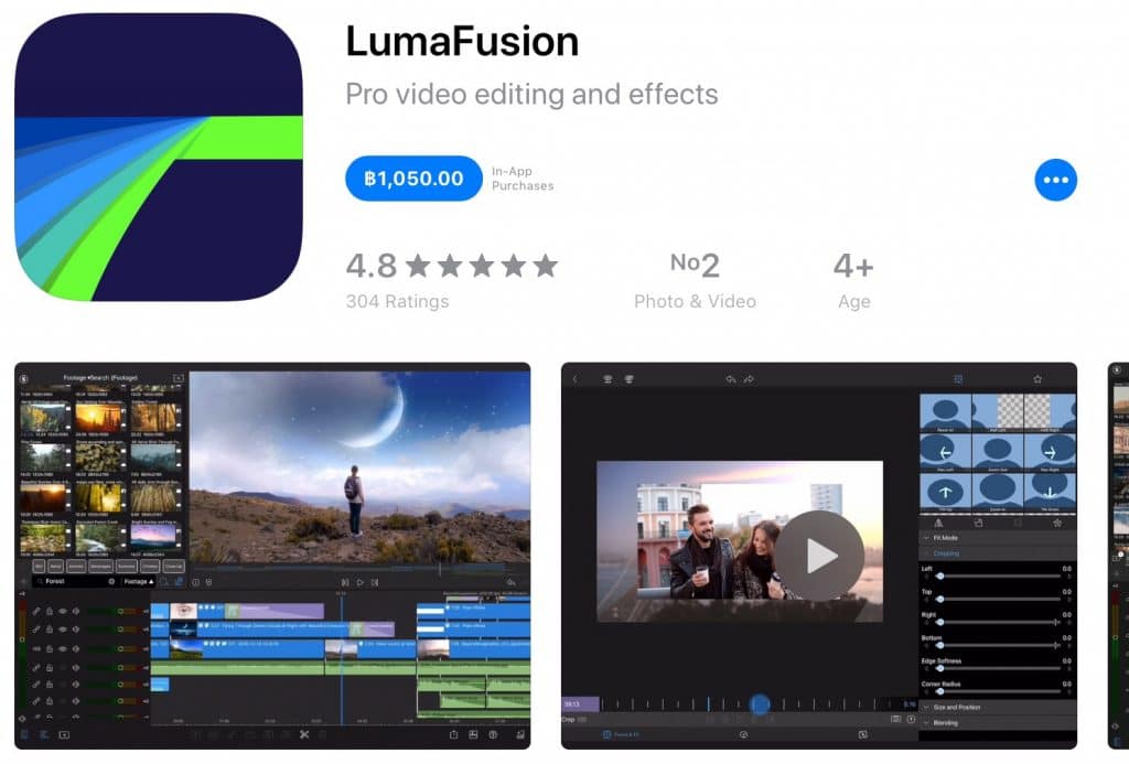 โปรแกรมตัดต่อวีดีโอบนมือถือ LumaFusion